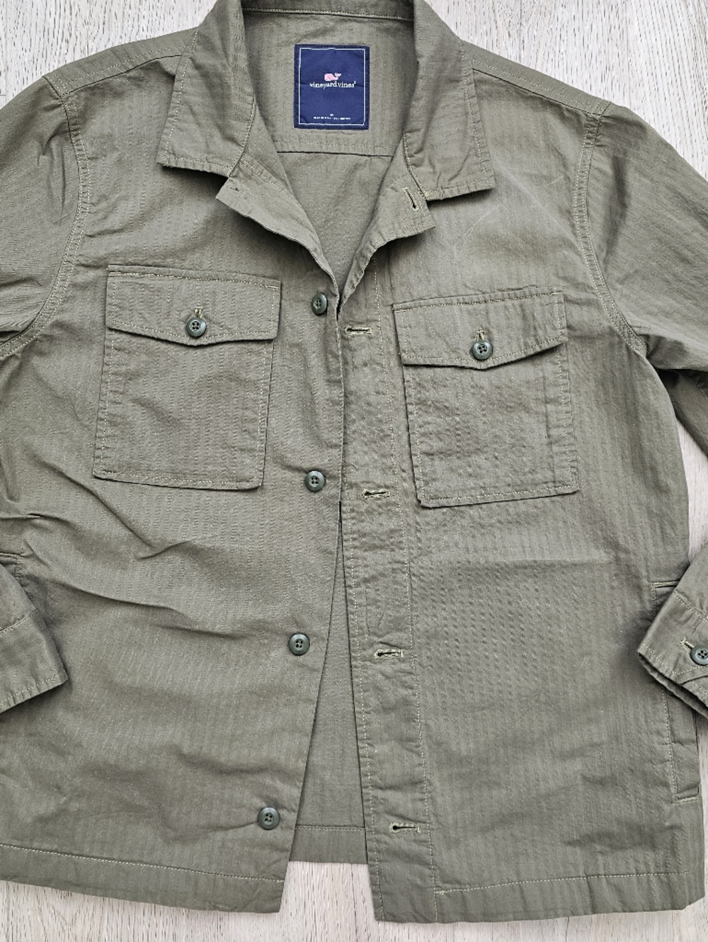 Vineyard Vines Olive Green Military-Style Field Jacket